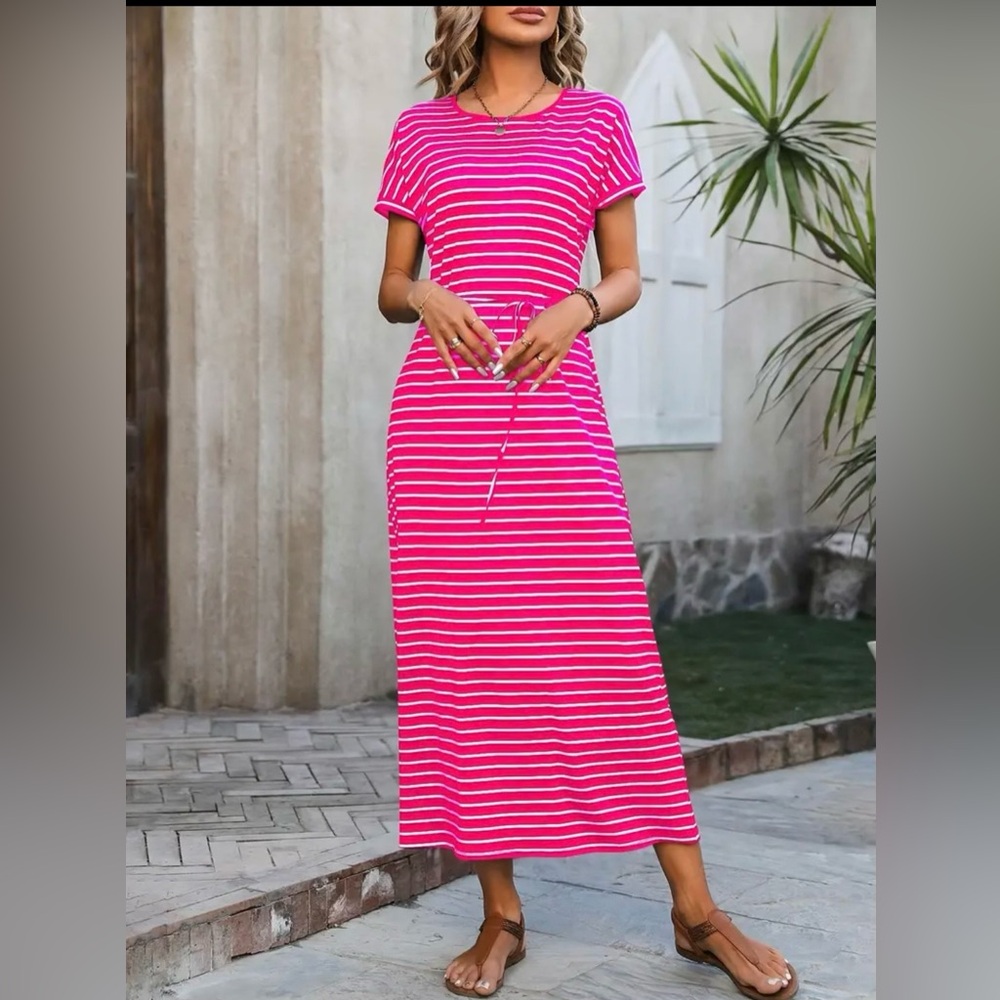 Hot pink dress